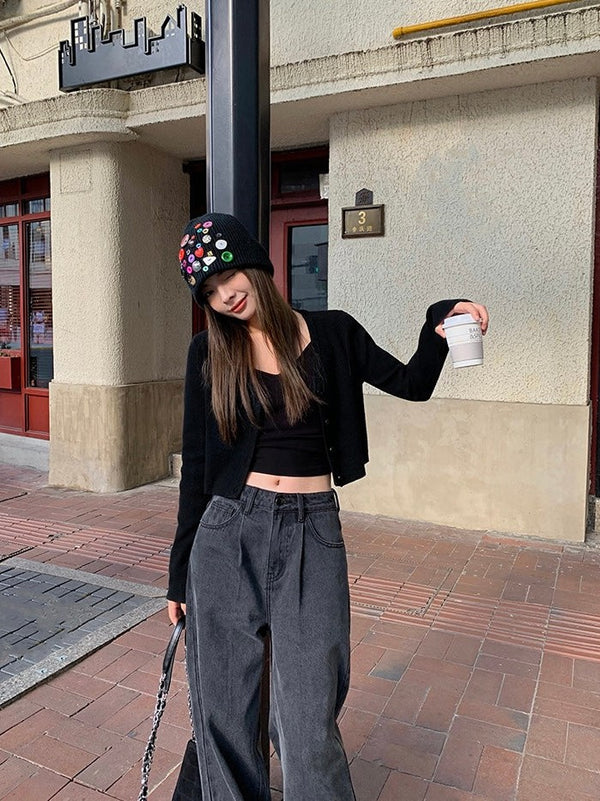 Black Straight Jeans