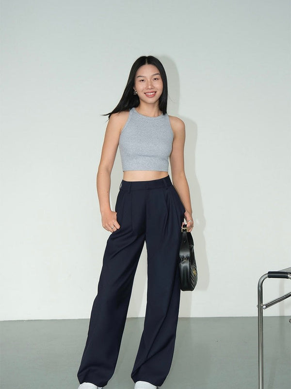 High Waist Straight Pants