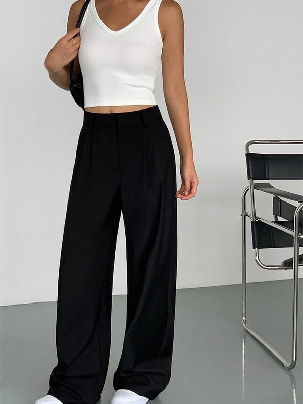 High Waist Straight Pants