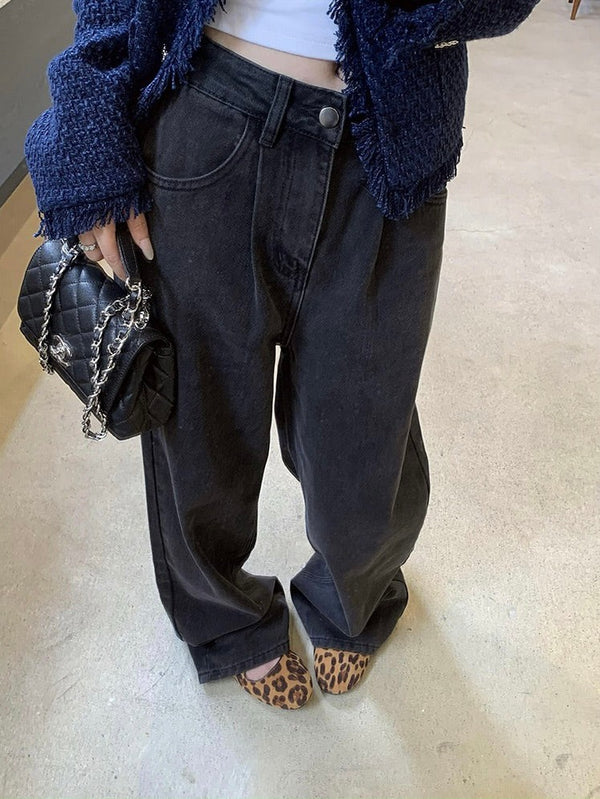 Black Straight Jeans
