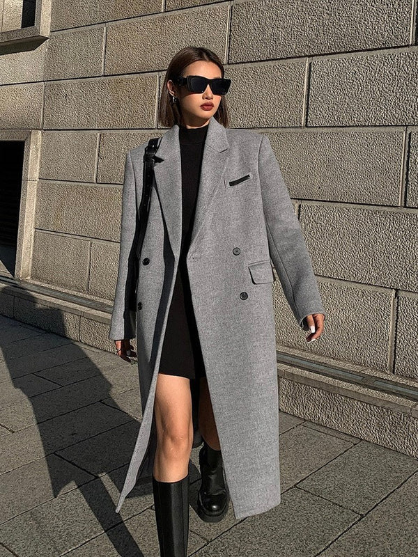Woolen Mid-length Coat