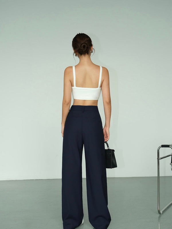 High Waist Straight Pants