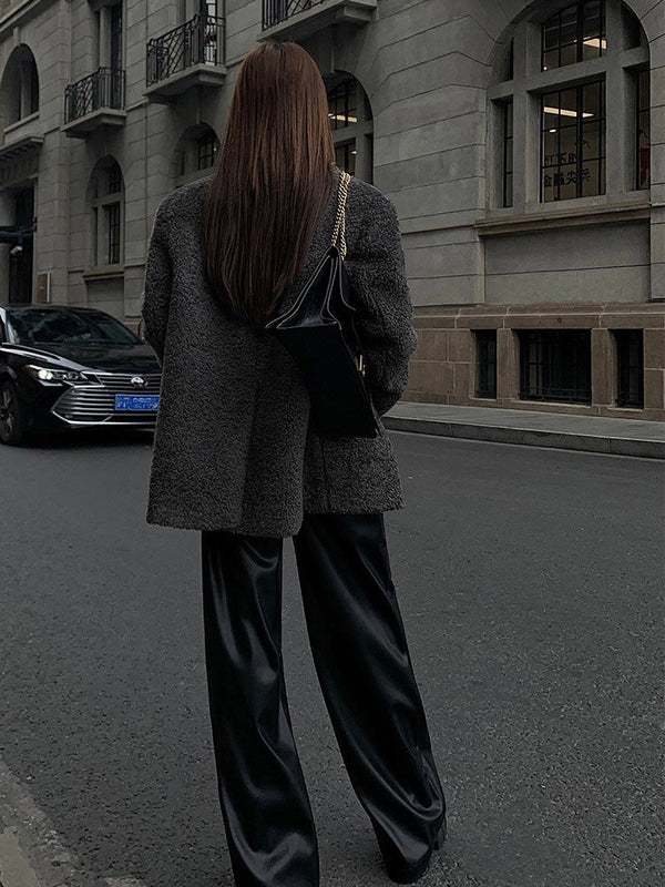 Gray Lazy Fur Jacket