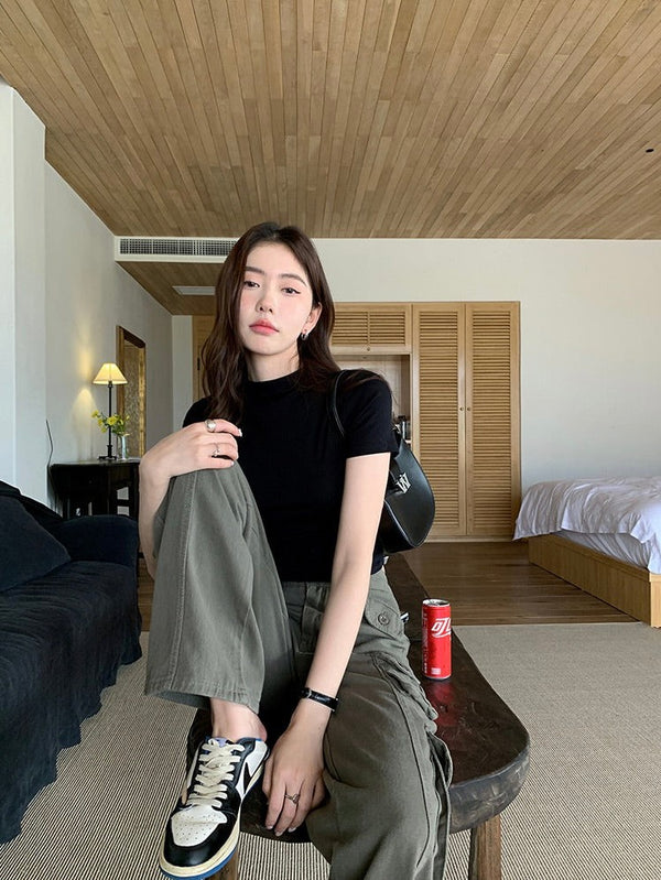 Half Turtleneck Slim T-shirt