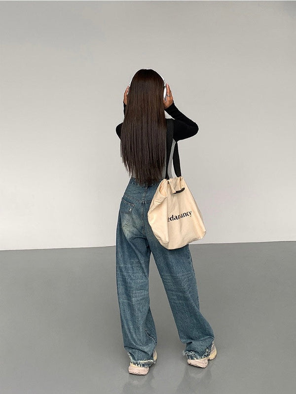 Contrast Color Long-sleeved Sweater