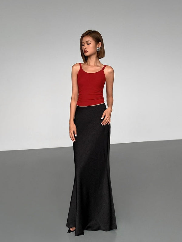 High Waist Fishtail Long Skirt