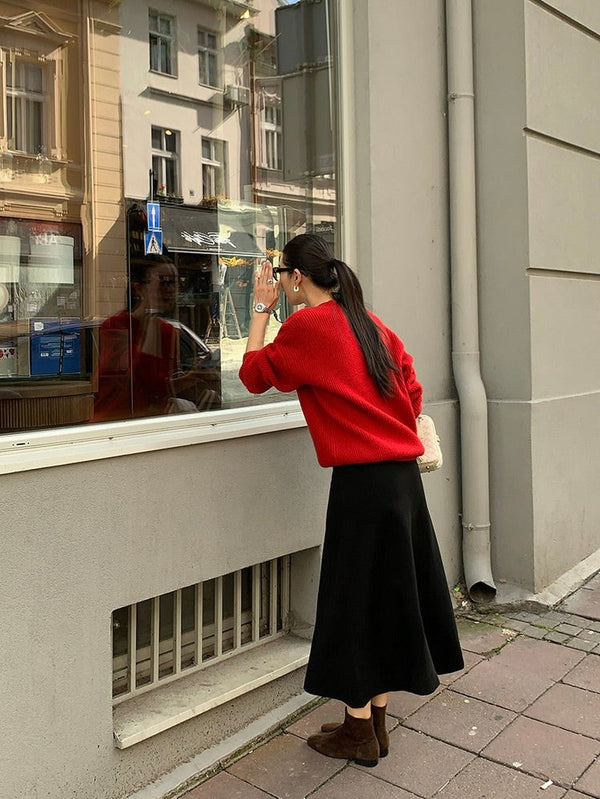 V-neck Pullover Sweater