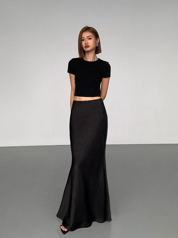 High Waist Fishtail Long Skirt