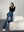 Contrast Square Collar Knit T-shirt
