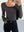Contrast Square Collar Knit T-shirt